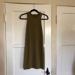 Tight olive green dress